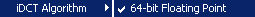 iDCT Algorithm --> 64-bit Floating Point