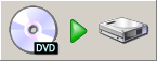The "DVD to hard drive" button.