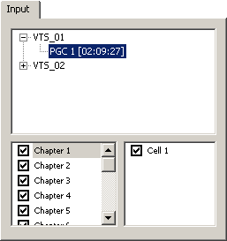 "PGC 1 [02.09.27]" is highlighted on the "Input" tab.